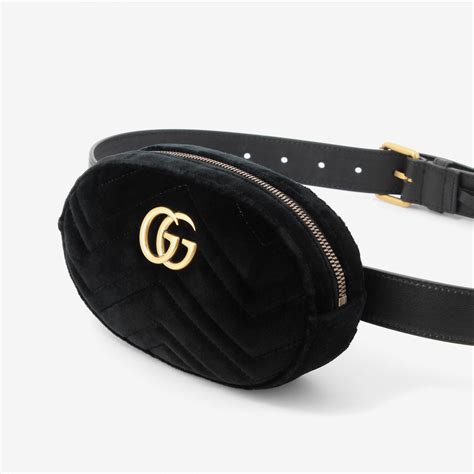 gucci beltbag black|Gucci belt bag black velvet.